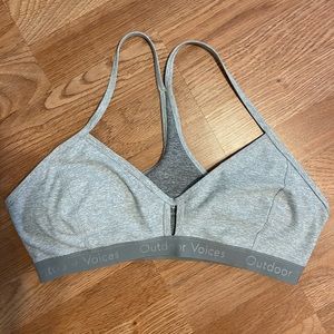 Outdoor Voices gray sports bra
